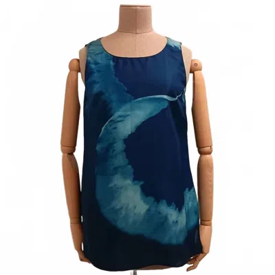 Lafayette 148 Women's Sleeveless Adela Silk Blouse In Moon In Blue