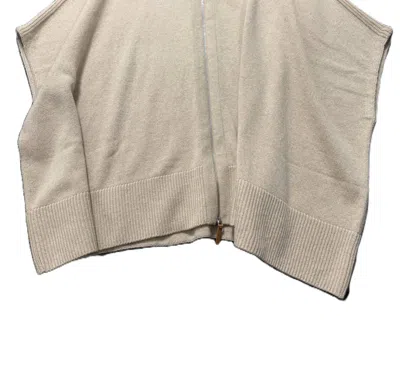 Lafayette 148 Women's Zip Up Poncho In Dune In White