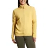 Lafayette 148 Cotton-silk Tape Fitted Bomber Sweater In Yellow