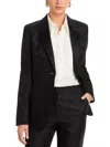 Lafayette 148 Womens Wool Suit Separate One-button Blazer In Black