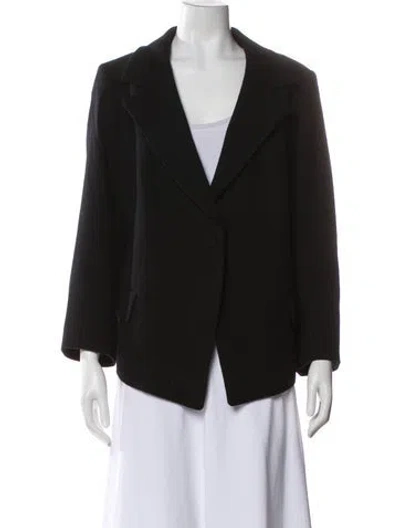 Pre-owned Lafayette 148 Wool Blazer In Black