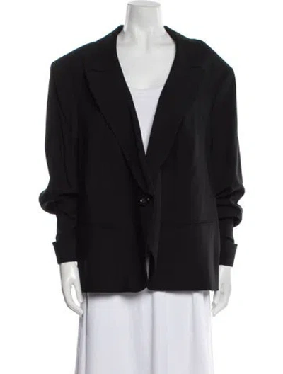 Pre-owned Lafayette 148 Wool Blazer In Black