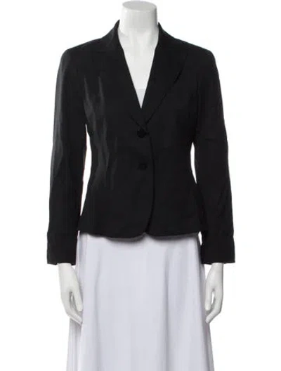 Pre-owned Lafayette 148 Wool Blazer In Black