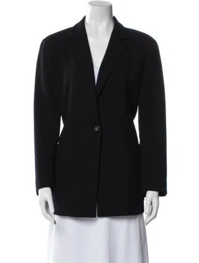 Pre-owned Lafayette 148 Wool Blazer In Black
