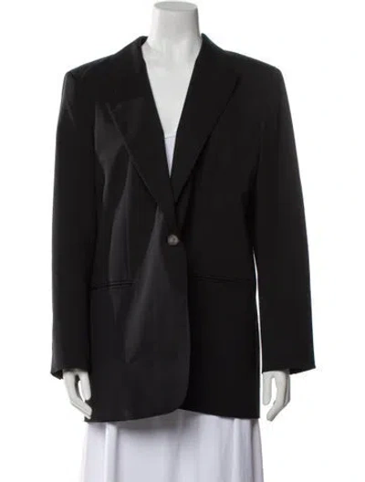 Pre-owned Lafayette 148 Wool Blazer In Black