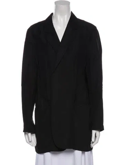 Pre-owned Lafayette 148 Wool Blazer In Black