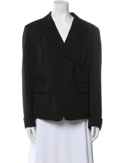 Pre-owned Lafayette 148 Wool Blazer In Black