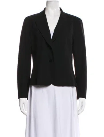 Pre-owned Lafayette 148 Wool Blazer In Black