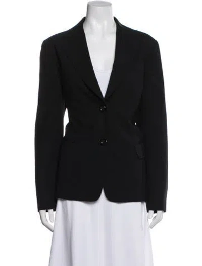 Pre-owned Lafayette 148 Wool Blazer In Black