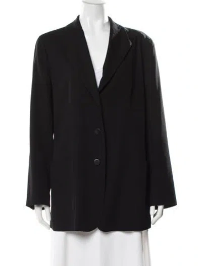 Pre-owned Lafayette 148 Wool Blazer In Black