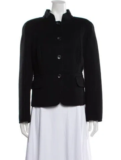 Pre-owned Lafayette 148 Wool Blazer In Black