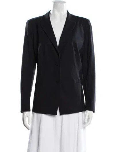 Pre-owned Lafayette 148 Wool Blazer In Blue