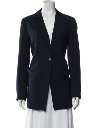 Pre-owned Lafayette 148 Wool Blazer In Blue