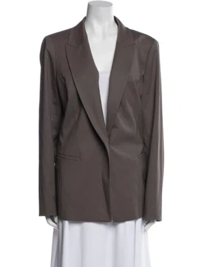 Pre-owned Lafayette 148 Wool Blazer In Brown