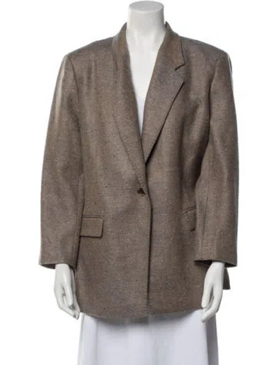 Pre-owned Lafayette 148 Wool Blazer In Brown
