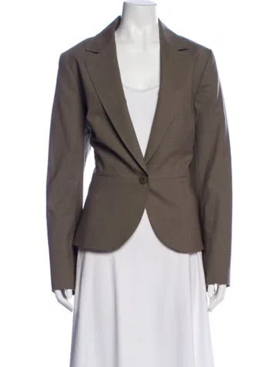 Pre-owned Lafayette 148 Wool Blazer In Brown