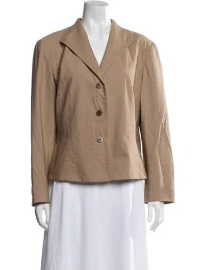 Pre-owned Lafayette 148 Wool Blazer In Brown