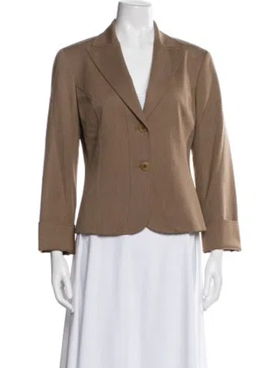 Pre-owned Lafayette 148 Wool Blazer In Brown