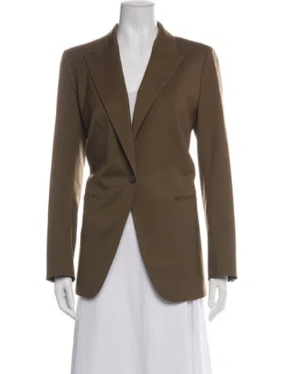 Pre-owned Lafayette 148 Wool Blazer In Brown