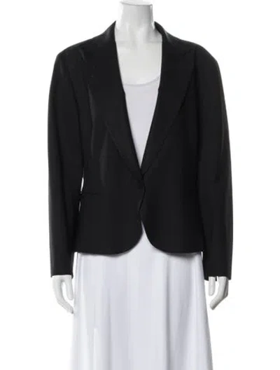 Pre-owned Lafayette 148 Wool Blazer In Gray