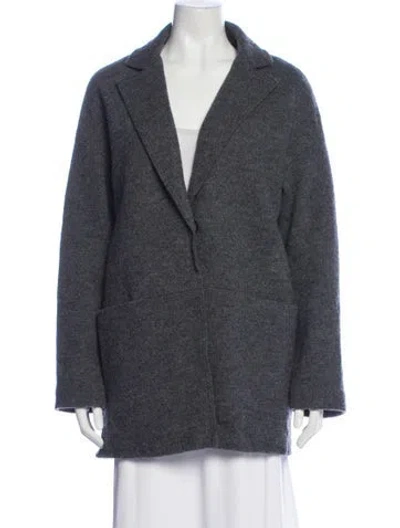 Pre-owned Lafayette 148 Wool Blazer In Gray