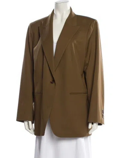Pre-owned Lafayette 148 Wool Blazer In Green