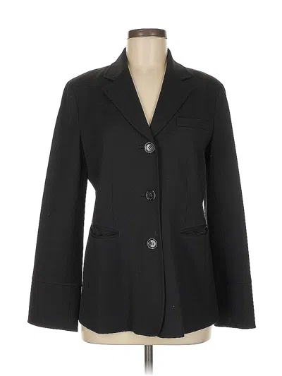 Pre-owned Lafayette 148 Wool Blazer Jacket In Black