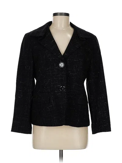 Pre-owned Lafayette 148 Wool Blazer Jacket In Black