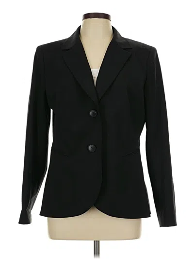Pre-owned Lafayette 148 Wool Blazer Jacket In Black