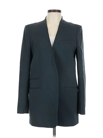 Pre-owned Lafayette 148 Wool Blazer Jacket In Blue