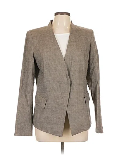 Pre-owned Lafayette 148 Wool Blazer Jacket In Brown