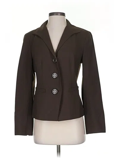 Pre-owned Lafayette 148 Wool Blazer Jacket In Brown