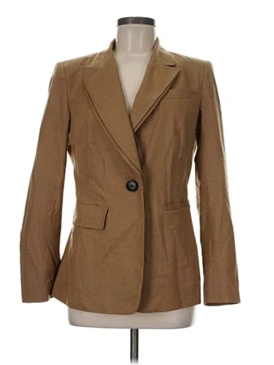 Pre-owned Lafayette 148 Wool Blazer Jacket In Brown