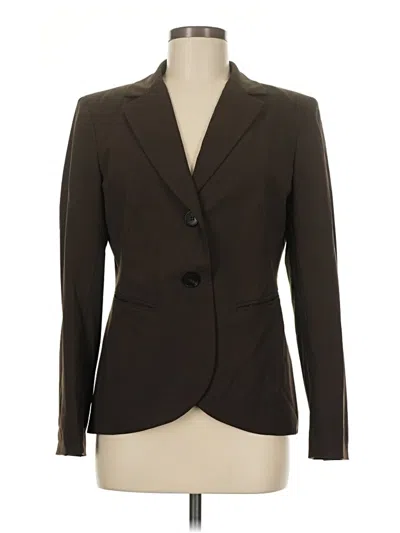 Pre-owned Lafayette 148 Wool Blazer Jacket In Brown