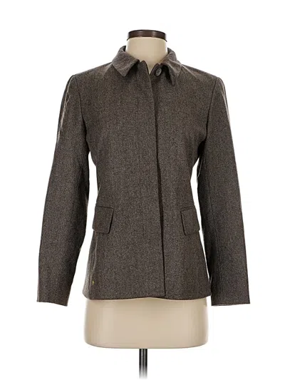 Pre-owned Lafayette 148 Wool Blazer Jacket In Gray