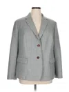 Lafayette 148 Wool Blazer Jacket In Gray
