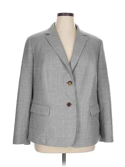 Lafayette 148 Wool Blazer Jacket In Gray