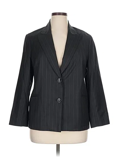 Pre-owned Lafayette 148 Wool Blazer Jacket In Gray