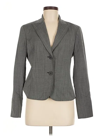 Pre-owned Lafayette 148 Wool Blazer Jacket In Gray