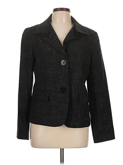 Pre-owned Lafayette 148 Wool Blazer Jacket In Gray