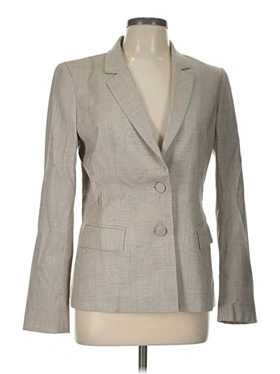 Pre-owned Lafayette 148 Wool Blazer Jacket In Gray