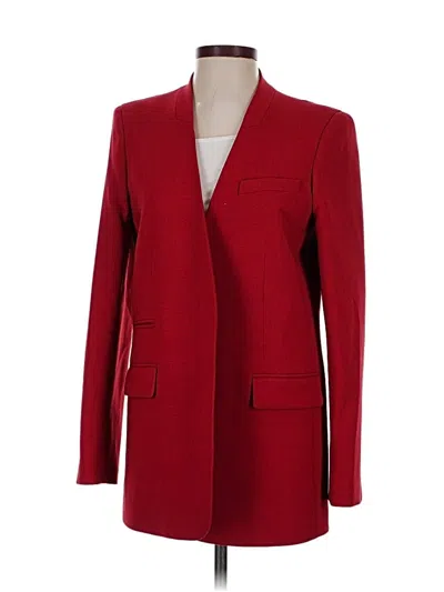 Pre-owned Lafayette 148 Wool Blazer Jacket In Red