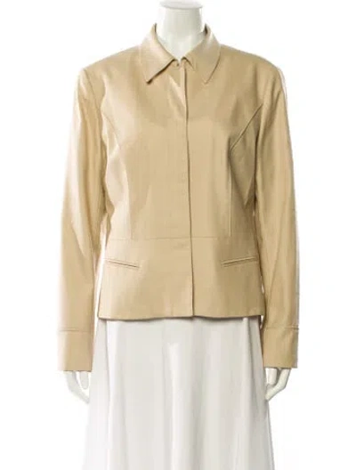 Pre-owned Lafayette 148 Wool Blazer In Neutral