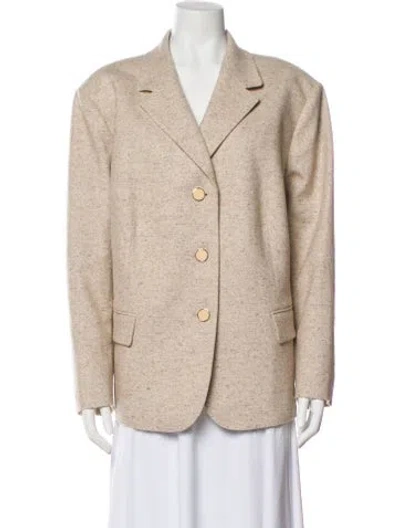 Pre-owned Lafayette 148 Wool Blazer In Neutral