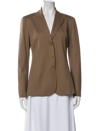 Pre-owned Lafayette 148 Wool Blazer In Neutral