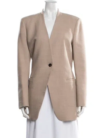Pre-owned Lafayette 148 Wool Blazer In Neutral