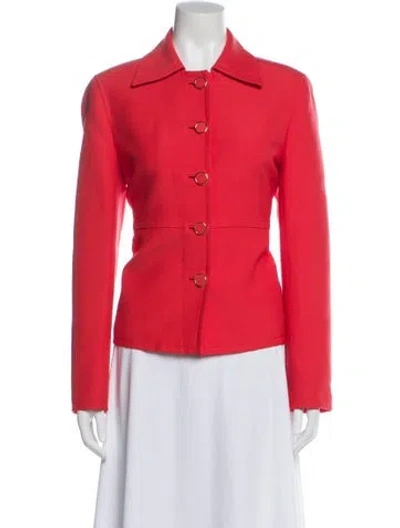 Pre-owned Lafayette 148 Wool Blazer In Pink