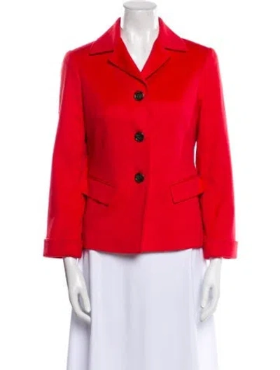 Pre-owned Lafayette 148 Wool Blazer In Red