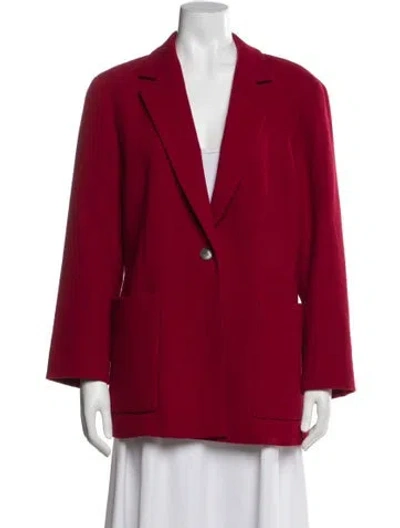 Pre-owned Lafayette 148 Wool Blazer In Red