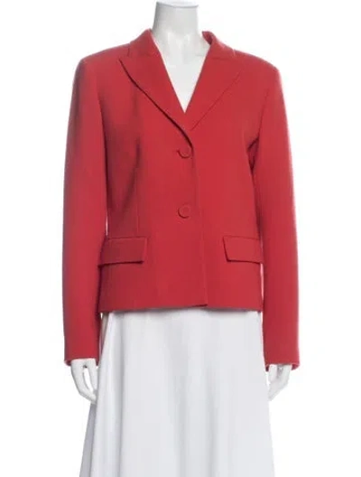 Pre-owned Lafayette 148 Wool Blazer In Red